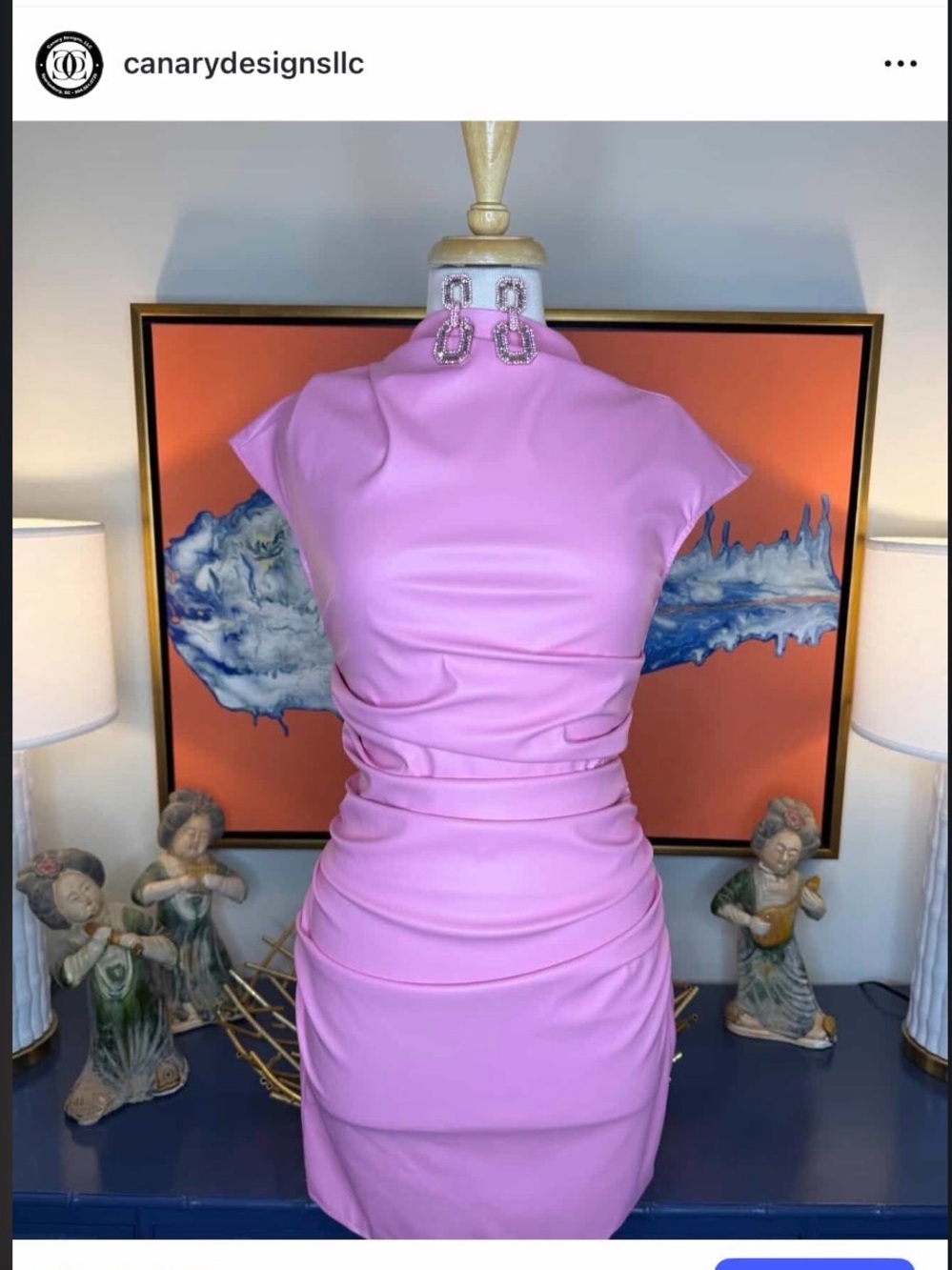 Pink Ruched Mini Dress